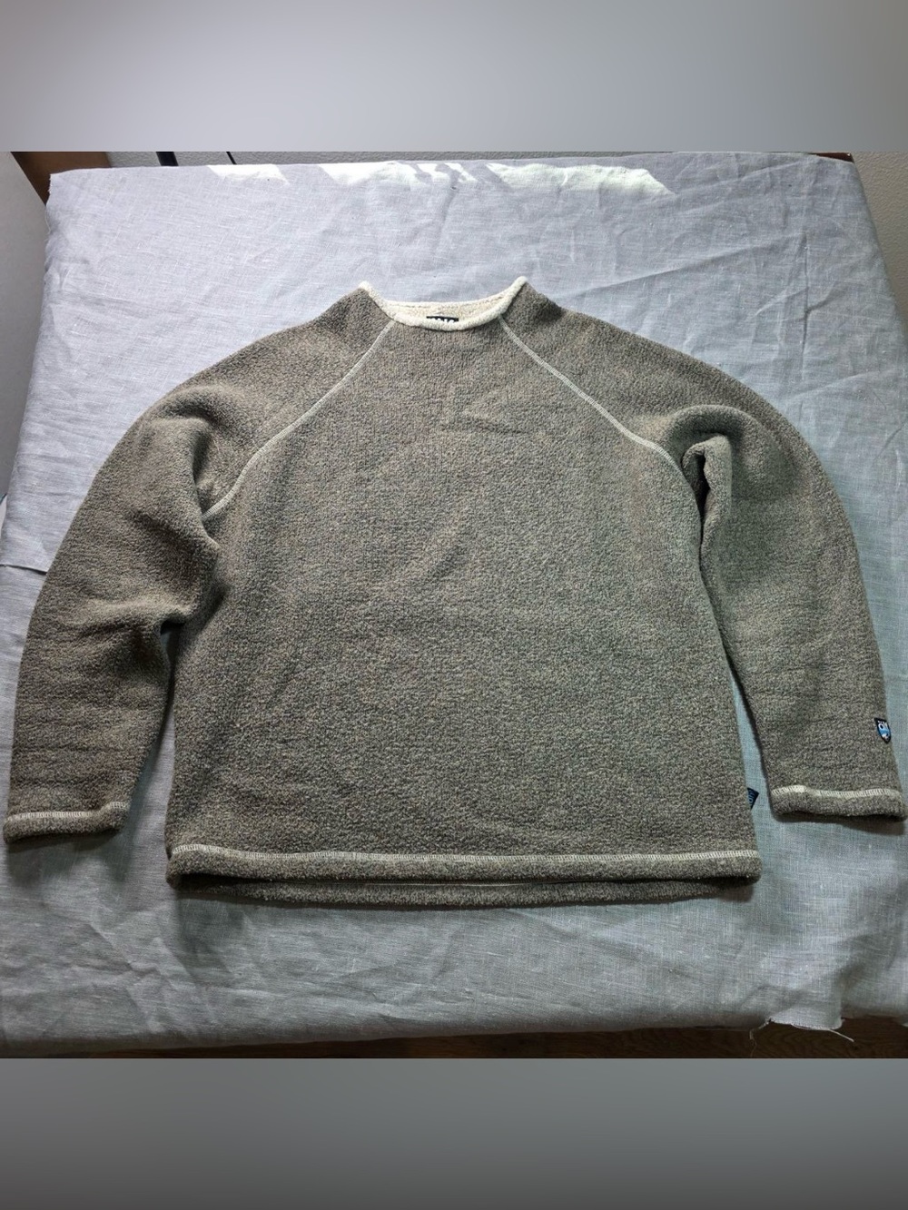 Vintage Alf Clothing Kuhl Alfpaca Fleece Sweater Mens Medium Made in Canada Gray